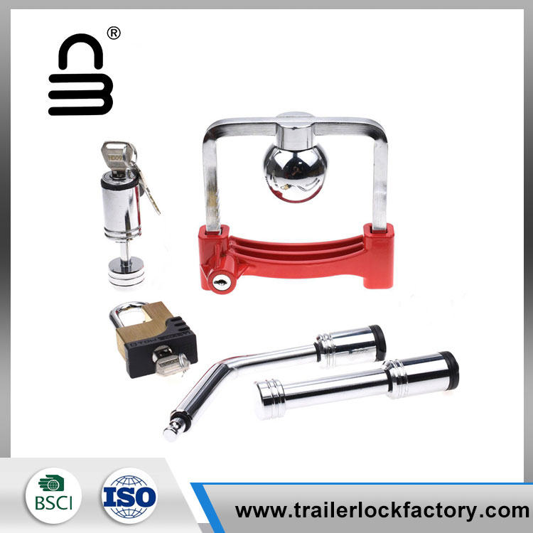 Red trailer hitch lock set: You can enjoy thefun of driving and travel with peace of mind